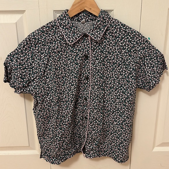 Uniqlo darling floral print pajama Top size small - Picture 1 of 6
